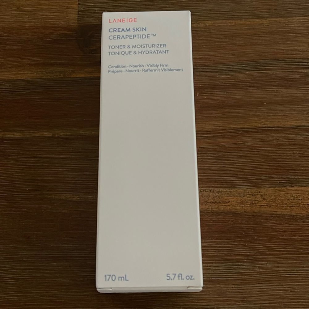 Laneige Cream Skin Toner & Moisturizer
Soften & Moisturize